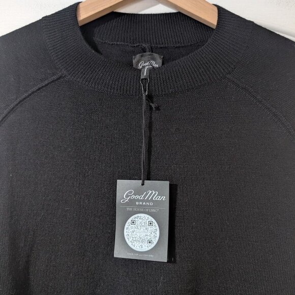 Good Man Brand | Modern Slim Fit Merino Wool Sweater In Black - Picture 6 of 10